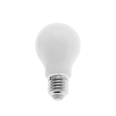 Standard tubular plain white LED lamp with white base for energy efficient lighting solutions.