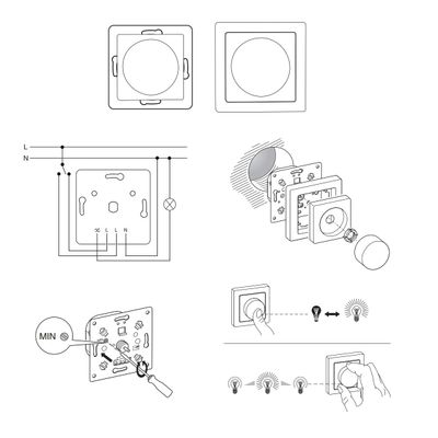 Schneider Exxact Dimmer RC 370W White