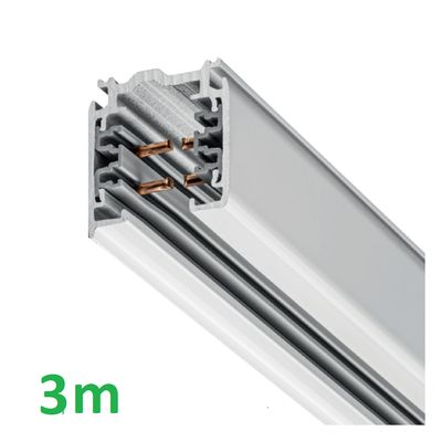 3m Kosketinkisko - XTS 4300-3, 3-vaihe kisko, pinta-asennus, VALKOINEN