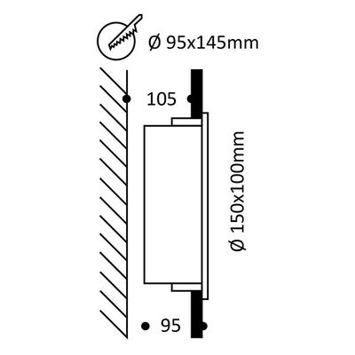 IN-WALL OUT 2, LED wall light, 3W wall/porch light IP55 Unboxing LedStore.fi