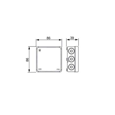 Installation box AP9 86x86x40mm IP65