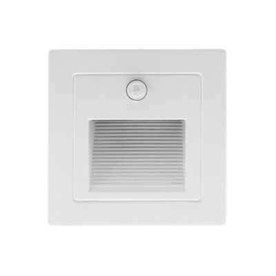 LED WALKER, recessed wall light with PIR and light sensor, 230V, 3W, 3000K, IP55