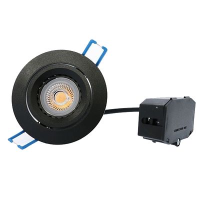 COB LED downlight — ModLed, high CRI98 dimmable module 7W and recessed matte black frame