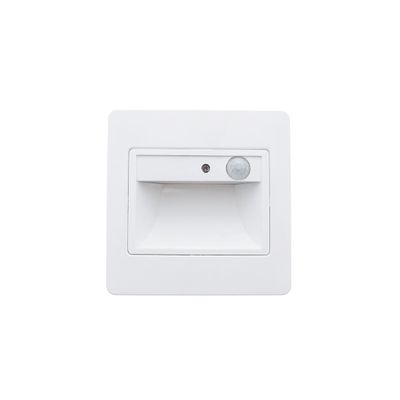 LED WALKER, recessed wall light with PIR and light sensor, 230V, 1W, 3000K, IP20