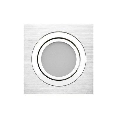 LED downlight — SQUARE SQ033BR, CCT 2700-4000-5900K,dimmable, tiltable 9W, Brushed aluminum, high CRI91