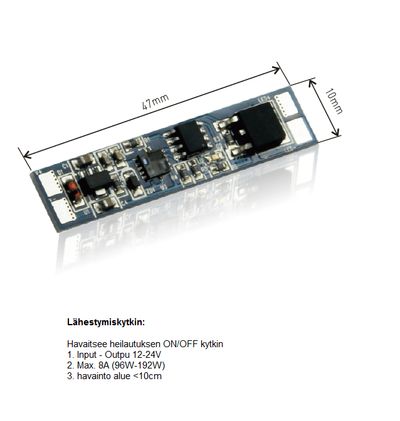 LED strip close proximity MOTION SWITCH 12-24V, max 72W