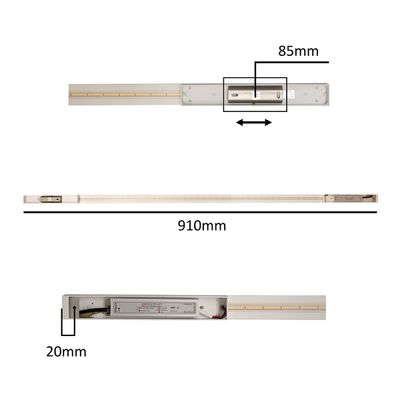 Line 900 wall lamp with scale drawing.