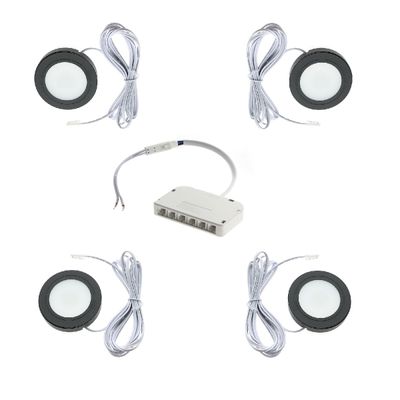 Kitchen cabinet downlights, LUMO lamp 4pcs SET, CRI85
