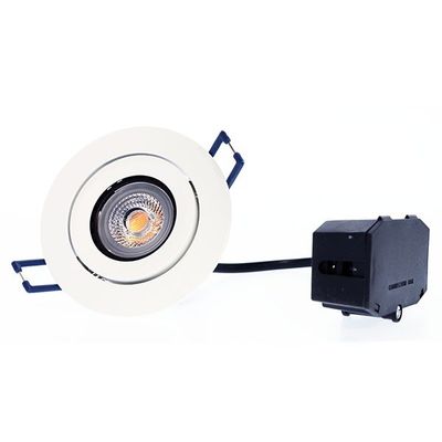 COB LED downlight — ModLed, high CRI98 dimmable module 7W and recessed white frame