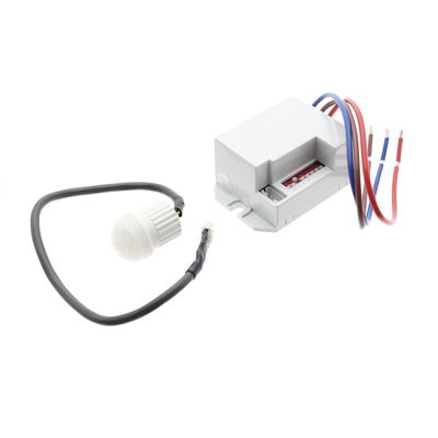 Motion PIR sensor switch with light level sensor, for recessed installation, IP20