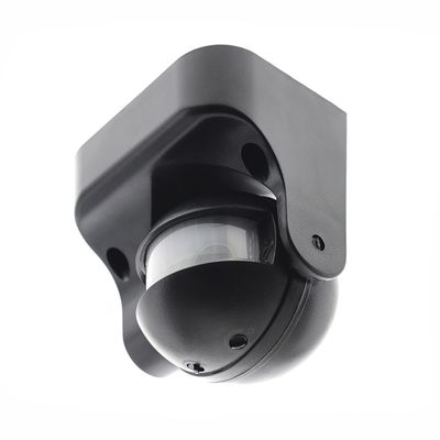 Motion PIR sensor switch with light level sensor, black, wall or ceiling installation, IP44