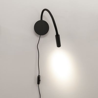 LED wall light NIGHT Loop, Bed light, black 3W