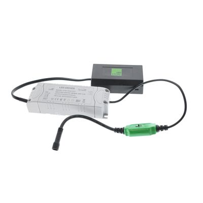 LED controller with connectors, wires and control box. Includes input/output ports for LED light connection. Indispensable for efficient LED lighting installation.