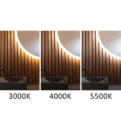 LED bathroom mirror light — Round MOON 800 CCT 2.0, water resistant IP55, 15W, 3000-4000-5500K, high CRI95