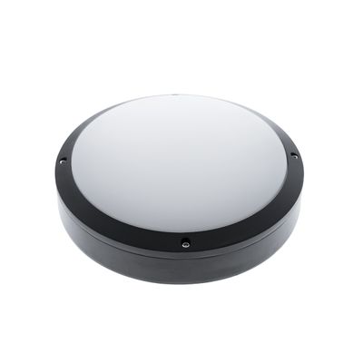 Modern round black LED ceiling light with white diffuser, perfect for improving the lighting in any room.