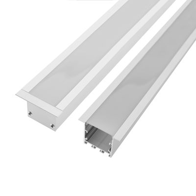 Recessed LED strip aluminium PROFILE, 50/35x35mm 2000mm — WIDE, with clips
