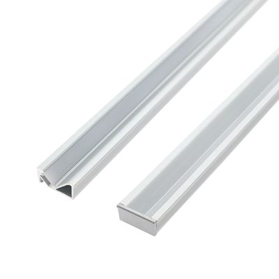 Slim Indirect angle surface LED strip aluminium PROFILE, 3m, brushed aluminium