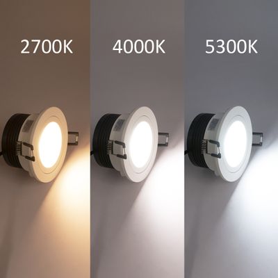 LED downlight — ROUND R023, 2-wire CCT adjustable 2700 - 5600K, IP54, dimmable, 9W, white, CRI98