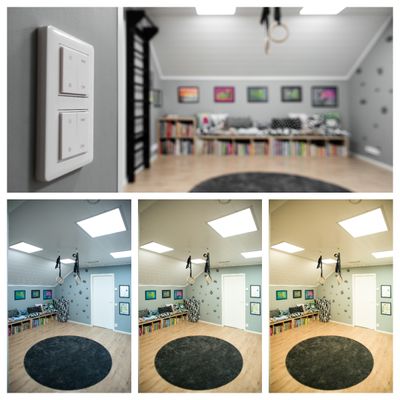 LED PANEL 600x1200, TUNNELMA, colour temperature adjustable, dimmable, 80W, CRI98, IP54