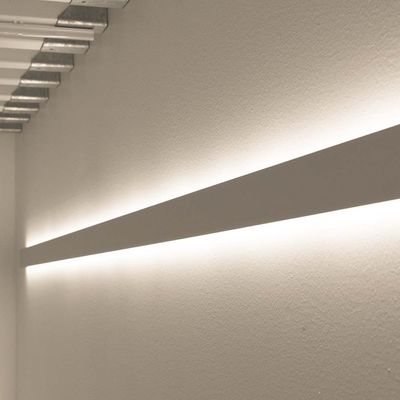 Two-way illuminated profile on the wall.