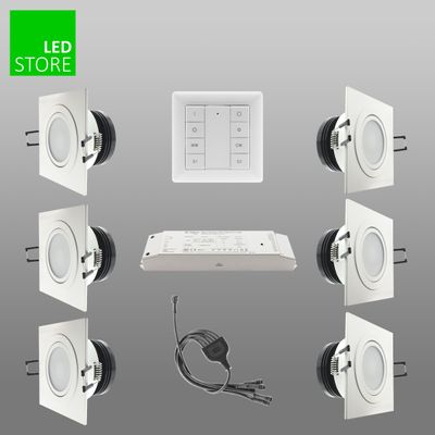 SQ033 CCT Led lights 6 pcs SET with control