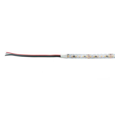 LED strip light with black, red and green wires on a white background - perfect for custom lighting projects.