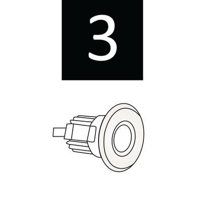 Recessed LED downlight water resistant (IP44) kit 3pcs 3W dimmable spots, white