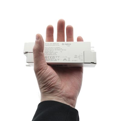 Hand-held LED lighting controller with printed symbols and text for effective intelligent lighting solutions.