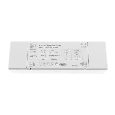 VaLO 24V DRIVER 30W with 4-IN-1 dimming, 24V (TRIAC, DALI, PUSH, 1-10V)