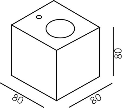 XL CUBIC 2 6W,  two directions, brushed, high CRI91, 3000/4000/5000K 3-in-1 CCT, dimmable