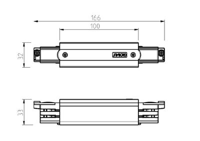 Technical drawing of a rectangular LED electronic component marked "SONAR", measured for reference of LED lighting movement.