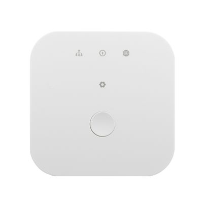 Alternative text: "White electronic device with round button and function icons, designed for LED lighting control.