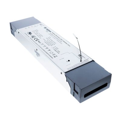 LED controller with grey housing, certification symbols and antenna; perfect for efficient power control in LED lighting.