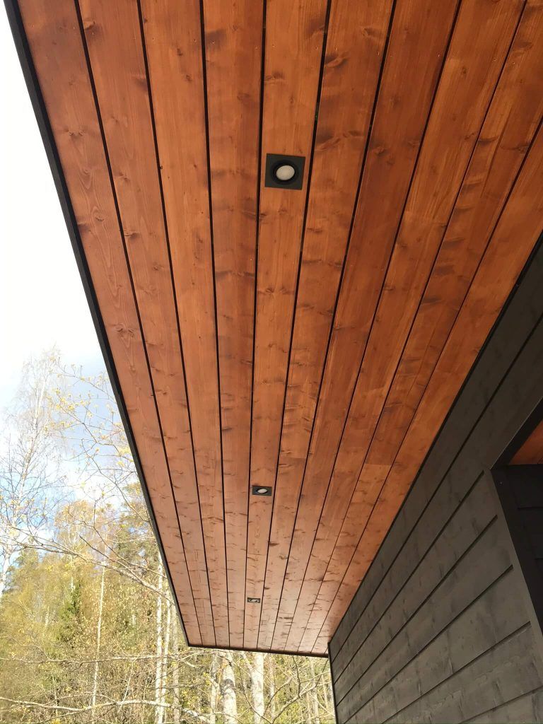 Log house facade lighting Tainio Log house facade lighting Tainio