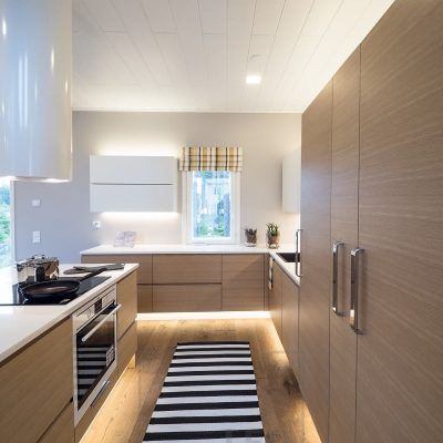 Led lights in the kitchen