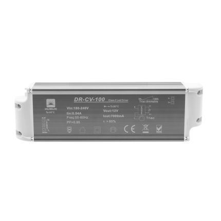 12V dimmable LED DRIVER 100W, TRIAC, for LED strip, IP21 
