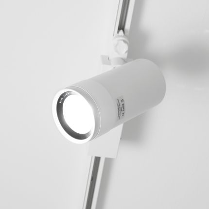 LED ceiling track light — FOKUS, dimmable 35W, for 3 phase track, matt white