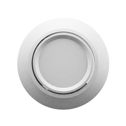 LED downlight — ROUND, IP44, adjustable & dimmable 9W, silver, high CRI97