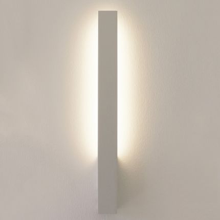 Indoor LED wall light fixture — LINE 400, water resistant IP44, white 3,6W