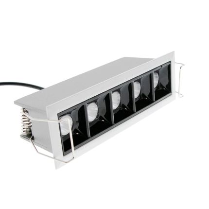 LED downlight — LINJA 5, IP44, dimmable 5x2W, matte white/black, high CRI93
