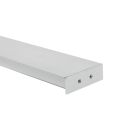 Surface LED strip aluminium profile WALL MOUNT 2.5m, two directions Brushed aluminum
