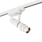 LED ceiling track light — ZOOM, dimmable 15W, for 3 phase track, white