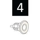 Recessed LED downlight water resistant (IP44) kit 4pcs 3W dimmable spots, white