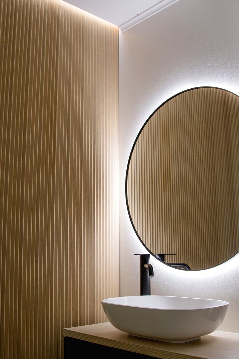 In the toilet, light comes in from many directions indirectly, making the overall effect pleasant. © LedStore.fi