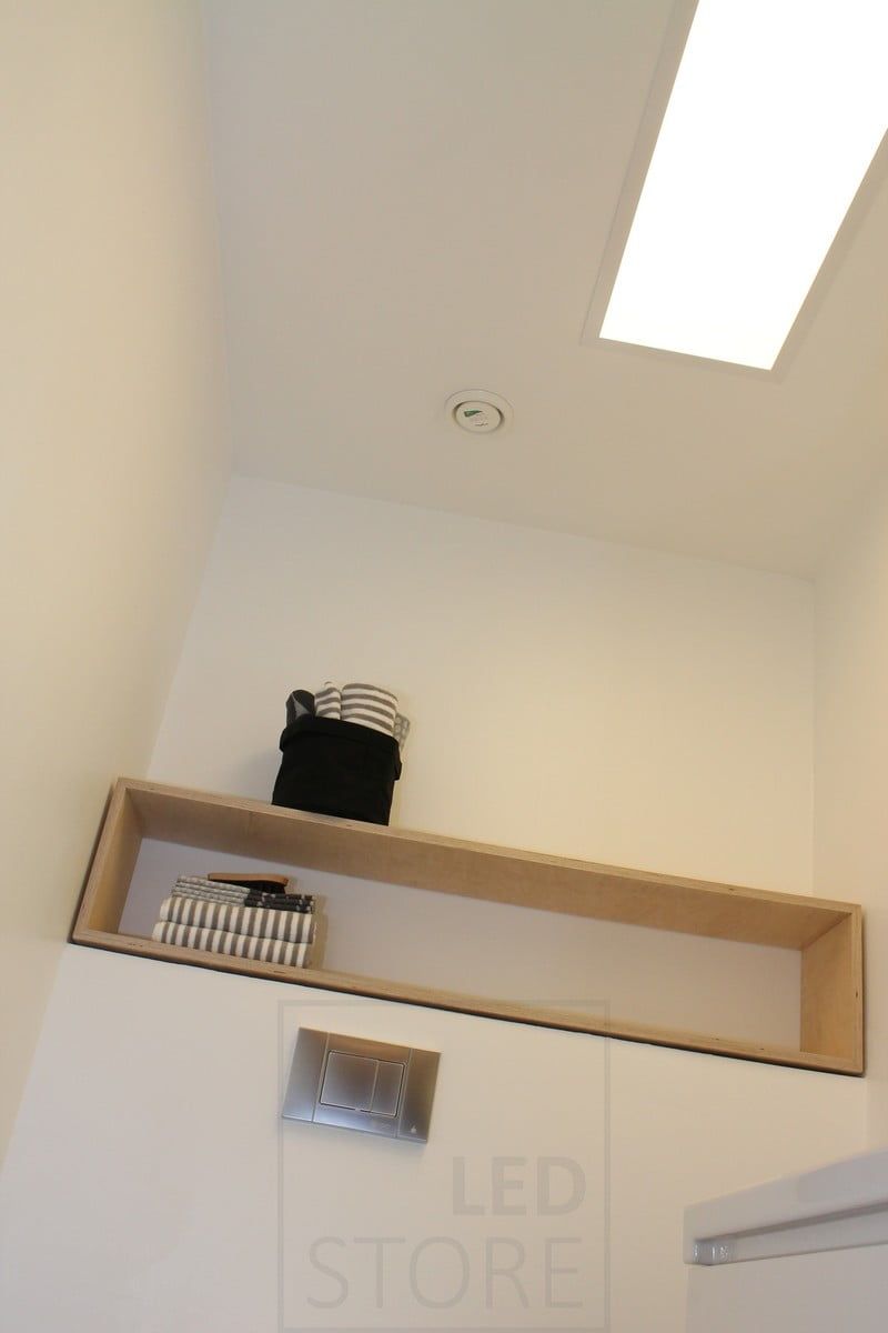 Housing Fair 2014: 300x1200 led panel on the toilet ceiling. Ledstore.fi