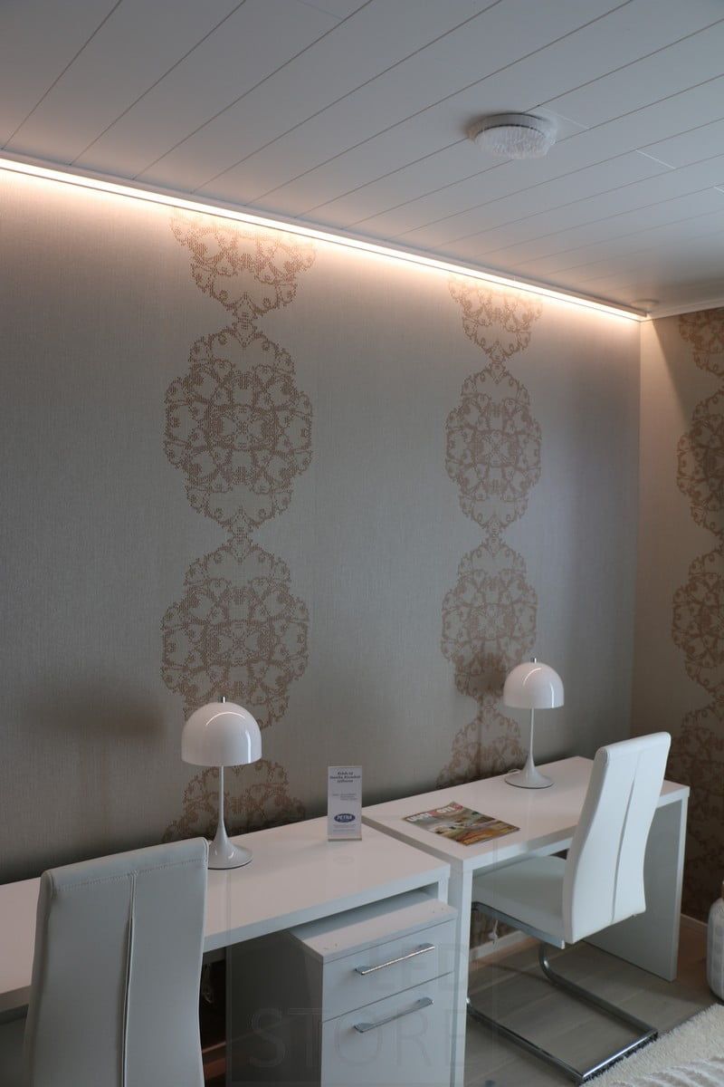 Housing Fair 2015: led tape behind 30mm moulding. Ledstore.fi