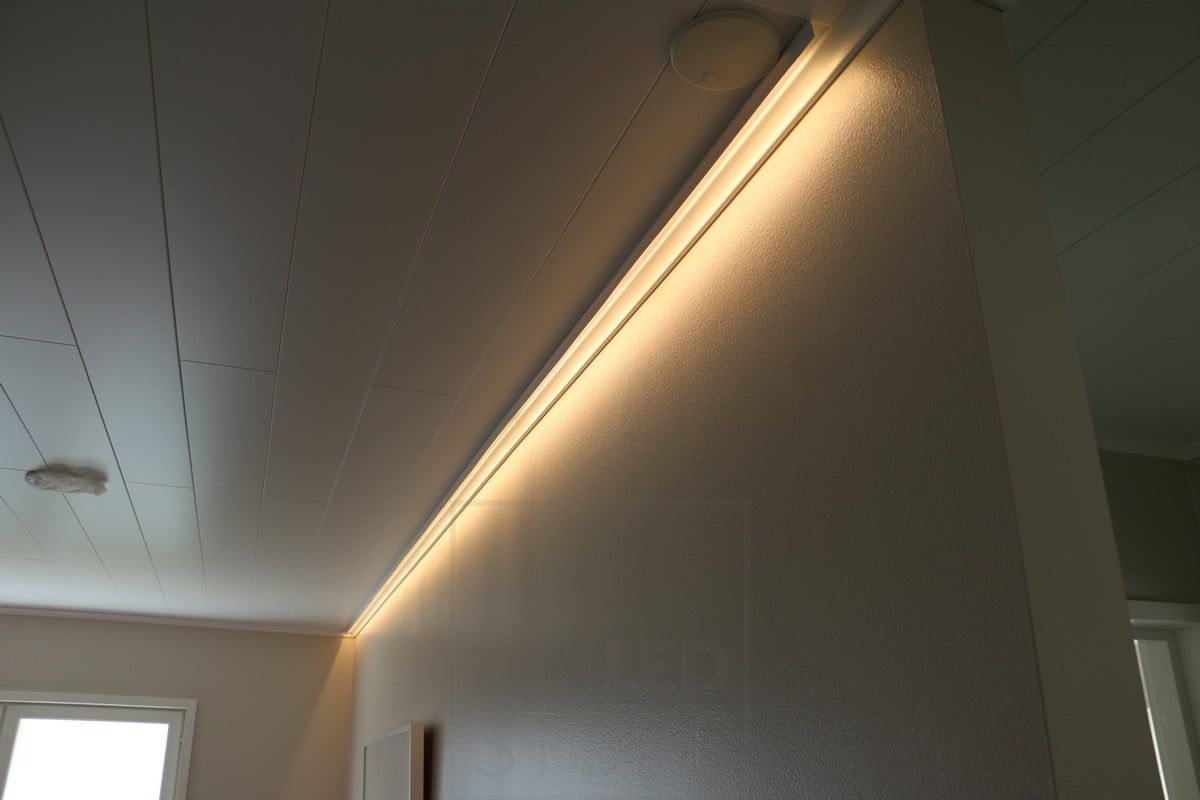 Housing Fair 2015: led ribbon behind the white list. Ledstore.fi