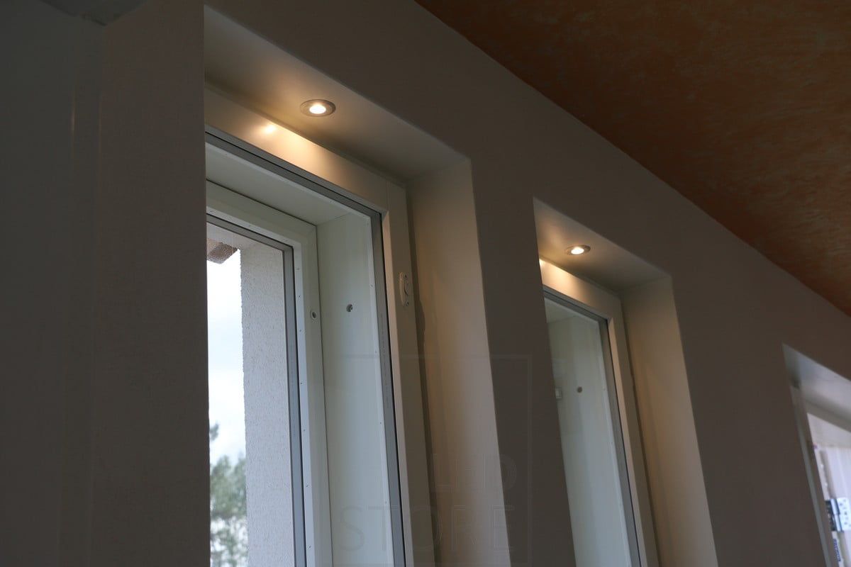 Housing Fair 2015: small 097 spots in window recesses to highlight the windows. Ledstore.fi