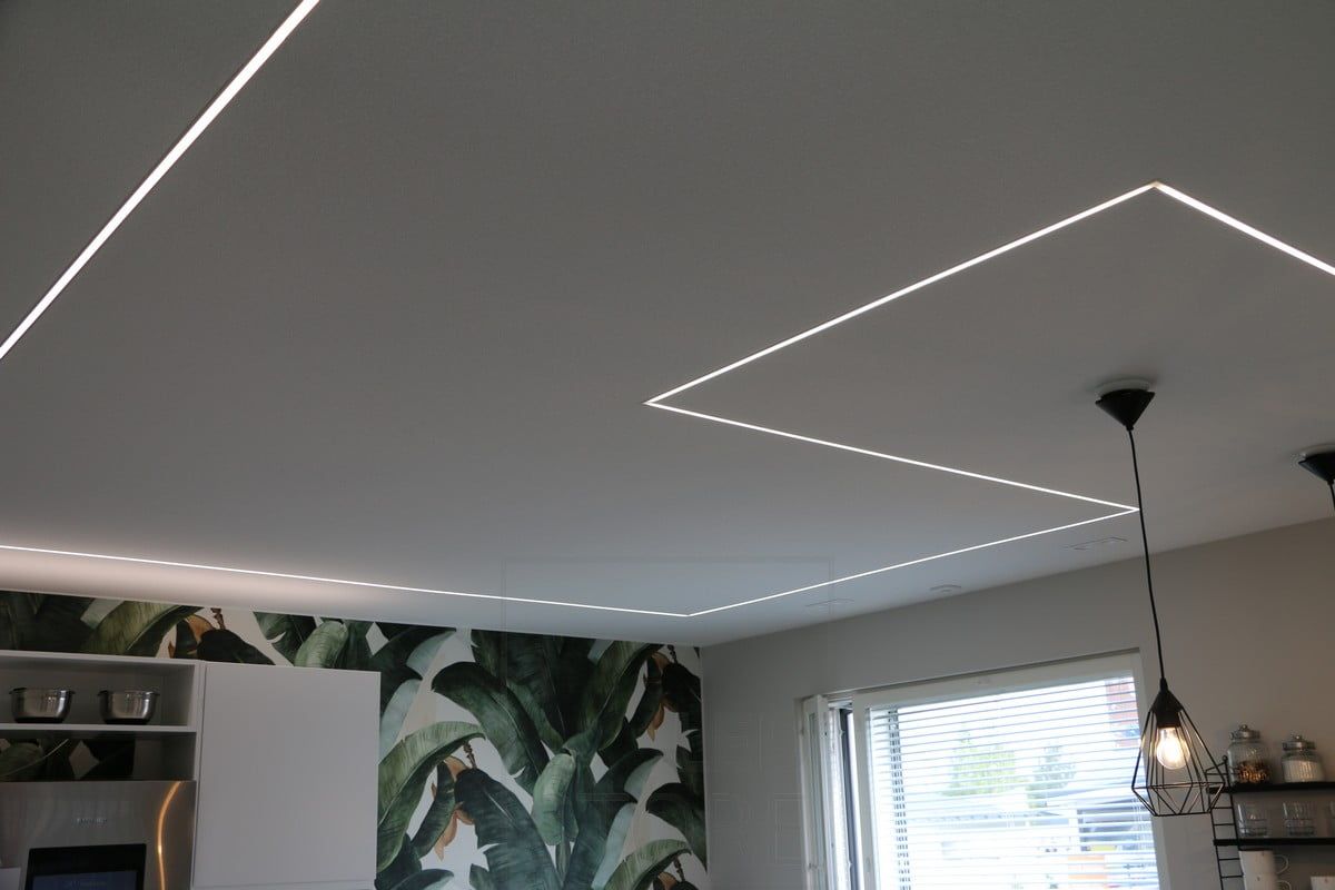Housing Fair 2018: the Led strip freely embedded in the ceiling. Ledstore.fi