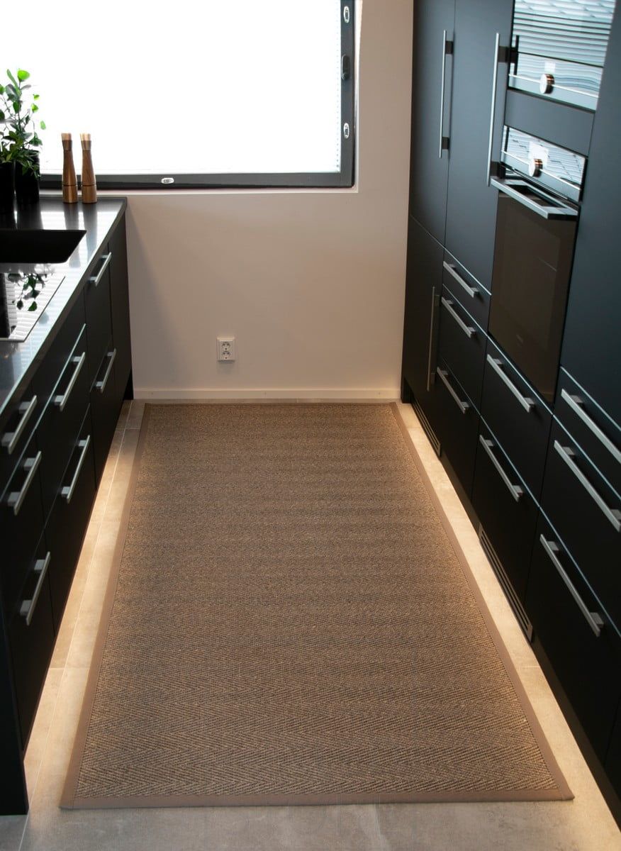 Housing Fair 2018: led strips in the plinth, in the black kitchen. Ledstore.fi